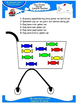 Çocuklar İçin sayı Çalışma Sayfaları 